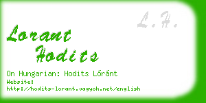 lorant hodits business card
